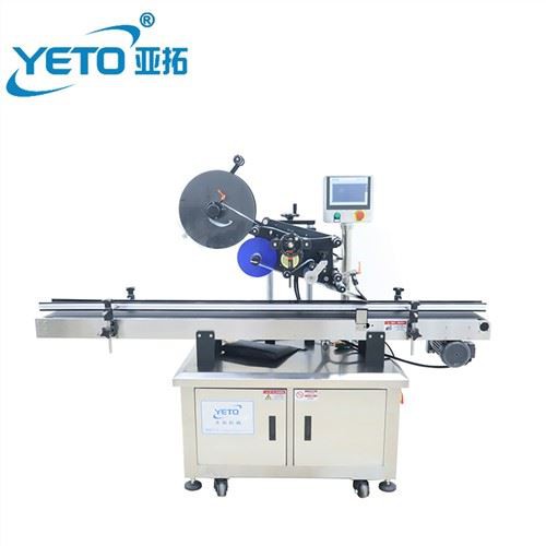 Máquina automática de etiquetado de latas de tarro plano superior