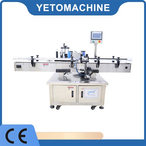 Máquina de etiquetado de botella de vidrio redondo automático con rodillo circular